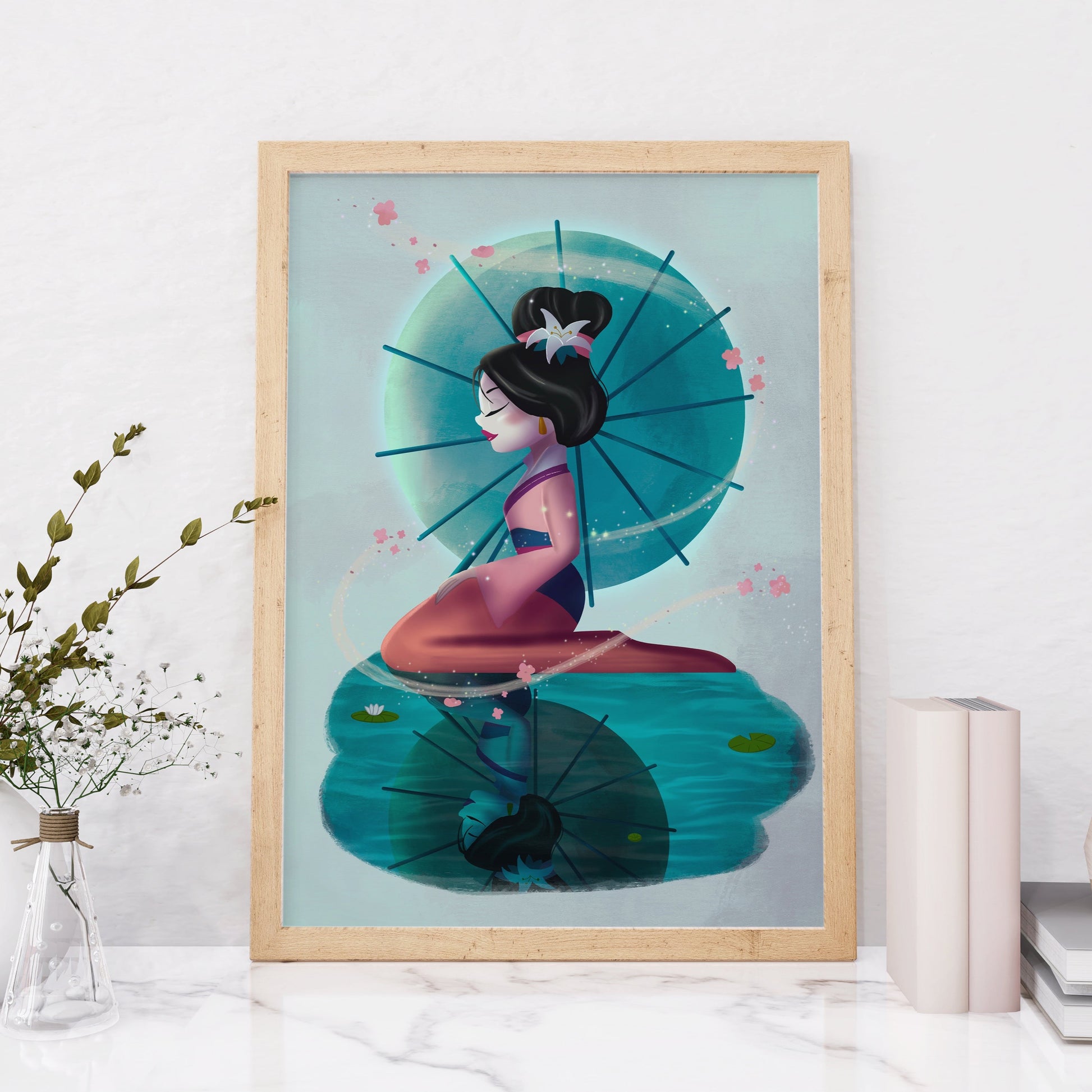 Mulan poster- disney princess wall decor- mulan wall décor- disney wall art- mulan- disney mulan- baby wall decor- mulan watercolor- princess nursery- disney mulan print- mulan wall art- mulan home decor- disney princess art