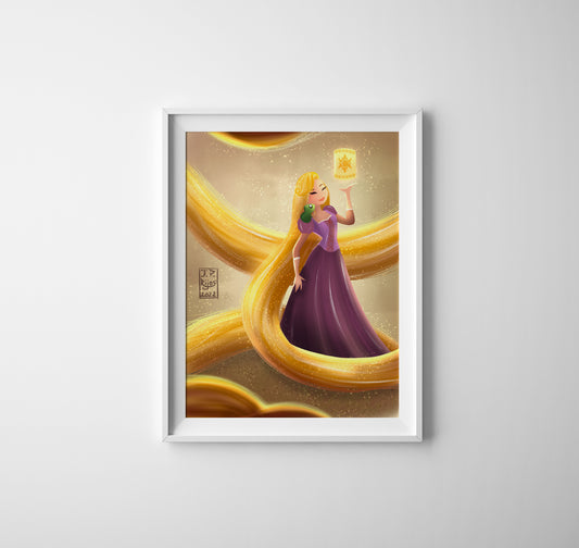 Princess Rapunzel- Art Print