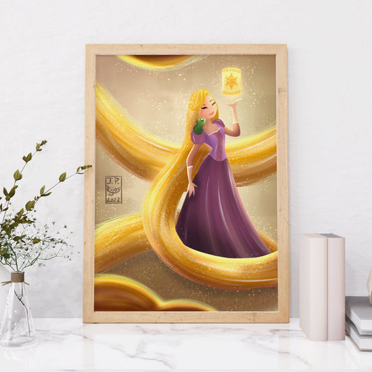 Princess Rapunzel- Art Print