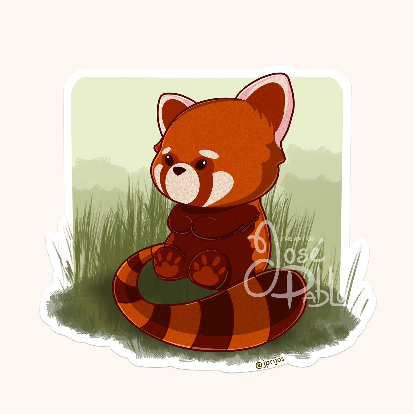 Red Panda- Waterproof Sticker