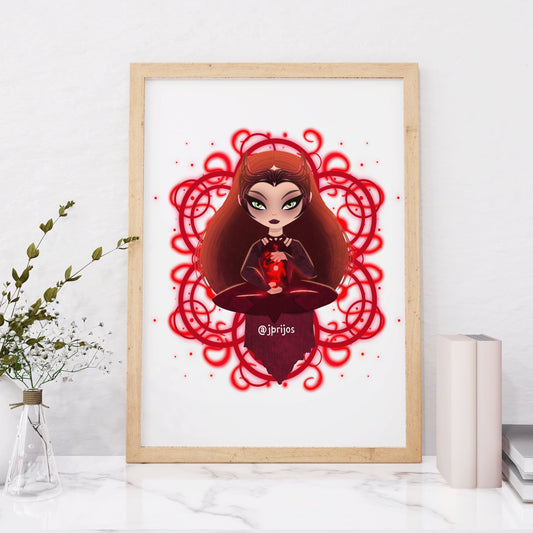 scarlet witch- superhero- Wall art- superhero poster- Super hero wall art- Superhero prints- superhero wall art- superheros wall art- marvel wall art- wandavision- wanda maximoff- wanda vision art- scarlet witch art- doctor strange- doctor strange in the multiverse of madness