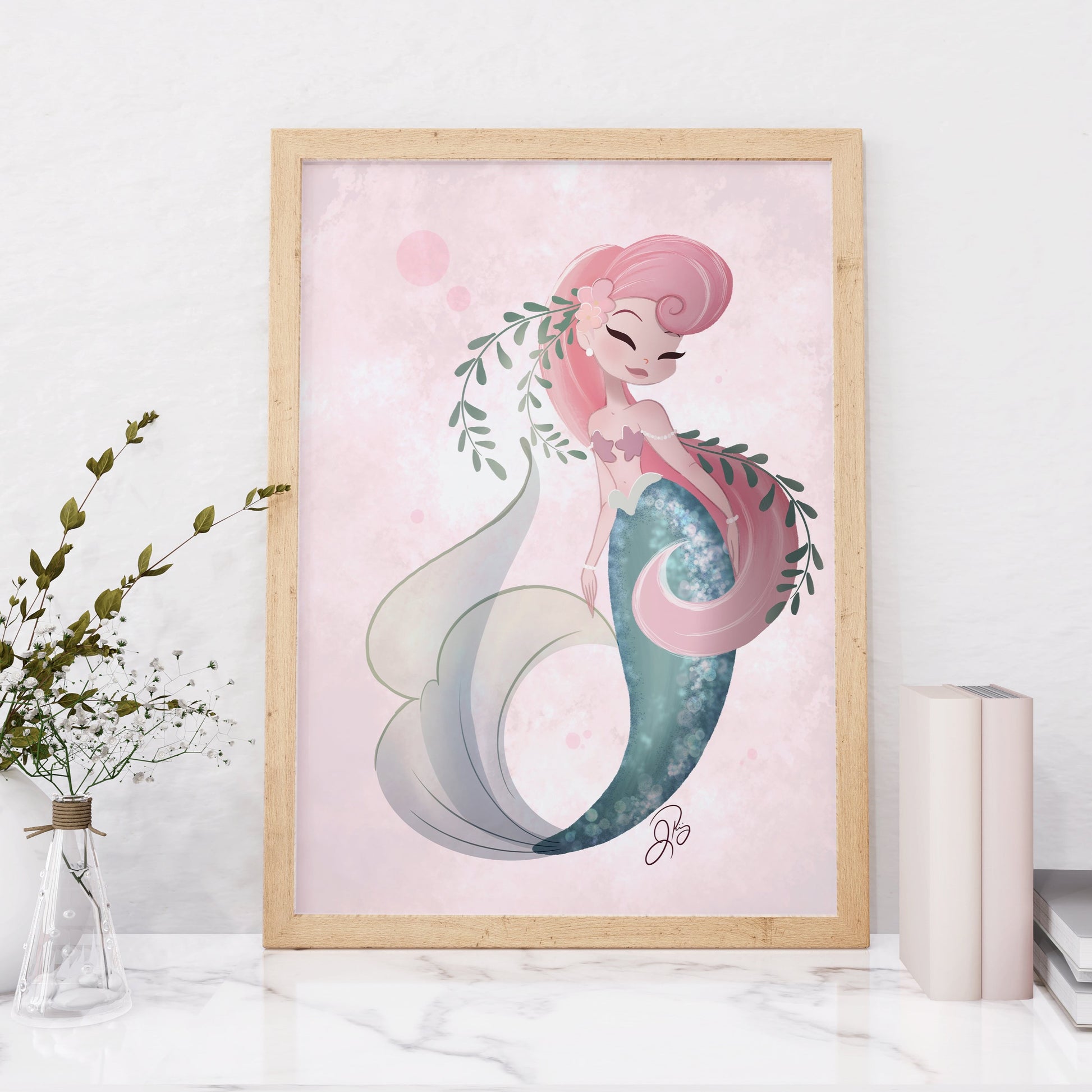 koi fish wall art- mermaid headpiece- mermaid crown- mermaids- mermaid painting- mermaid print- mermaid decor- mermaid- mermaid art- mermaid wall decor- mermaid art print- mermay- mermaid wall art