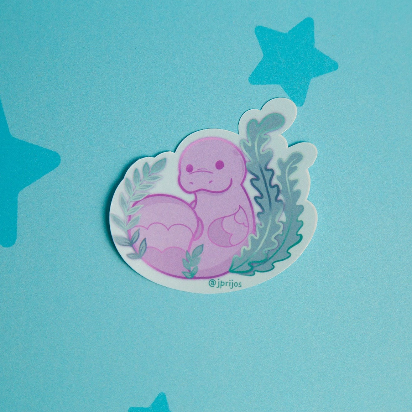 manati- sticker de manati- manatee sticker - sticker de vaca marina- stickers kawaii- stickers de animales- sticker waterproof- pegatinas de manati- seacow 