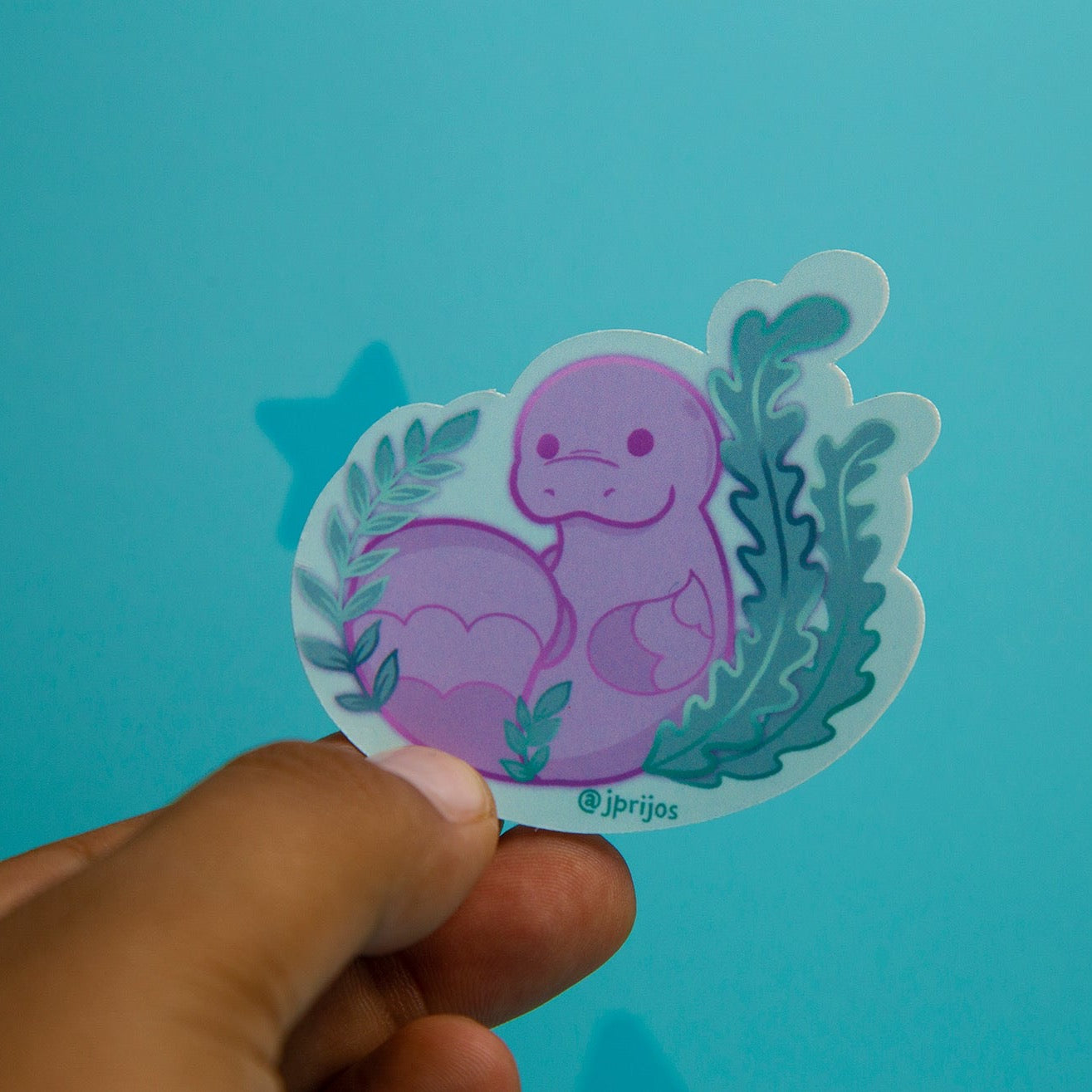 manati- sticker de manati- manatee sticker - sticker de vaca marina- stickers kawaii- stickers de animales- sticker waterproof- pegatinas de manati- seacow 