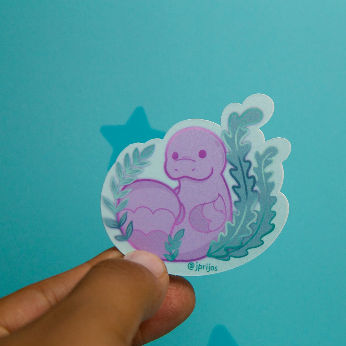 manati- sticker de manati- manatee sticker - sticker de vaca marina- stickers kawaii- stickers de animales- sticker waterproof- pegatinas de manati- seacow 