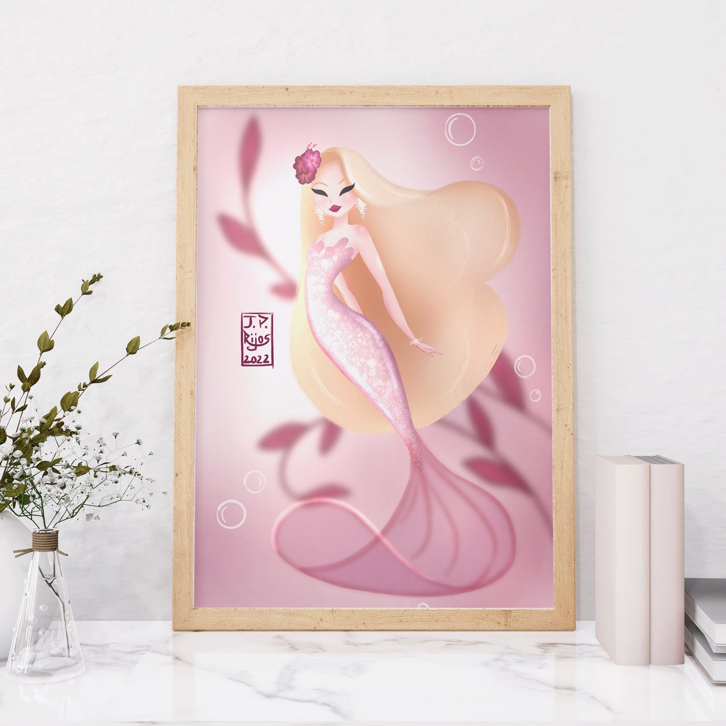 Pearl Mermaid - Art Print