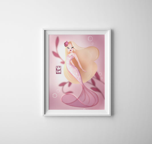 Pearl Mermaid - Art Print